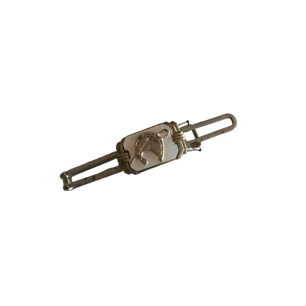 Horse Head and Horseshoe Equestrian Tie or Money Clip Costume Jewelry